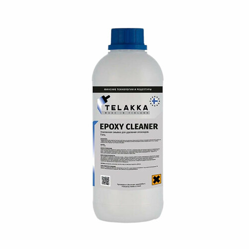 Смывка для эпоксидной затирки с плитки, из швов усиленная TELAKKA EPOXY CLEANER 1кг профессиональная смывка эпоксидов telakka epoxy cleaner 5кг