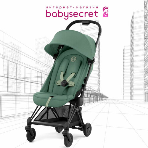 Прогулочная коляска Cybex Coya leaf green на шасси matt black прогулочная коляска cybex coya цвет leaf green matt black