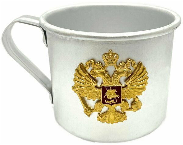 фото Кружка алюминиевая "Герб России" 0,5 л