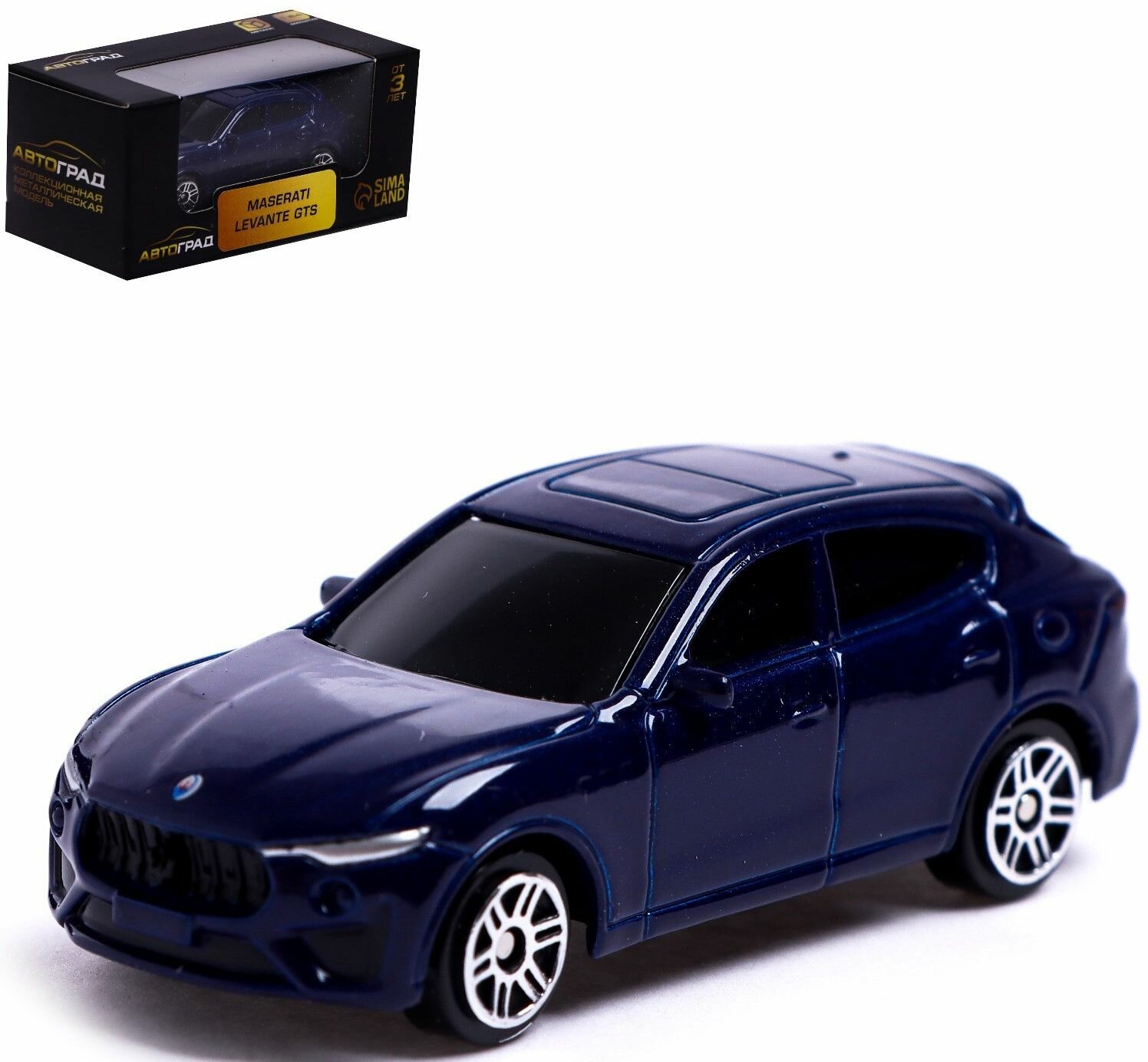 Машина MASERATI LEVANTE GTS, металлическая коллекционная модель, игрушечный транспорт, цвет синий