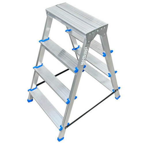 Стремянка стальная LADDERBEL с алюминиевыми ступенями двухсторонняя 4 ступени 8348₽