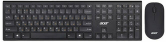 Acer OKR030 [ZL.KBDEE.005] Комплект (клавиатура + мышь) Combo wilreless USB slim black