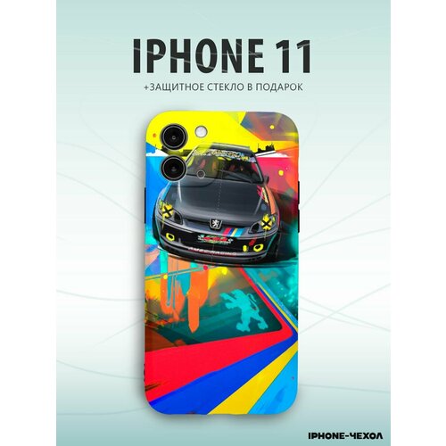 Чехол Iphone 11 peugeot машина