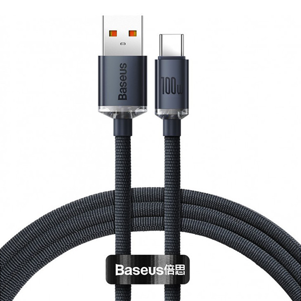 Кабель Baseus Crystal Shine Series Fast Charging Data Cable USB to USB Type-C 100W 2 м (CAJY000501)