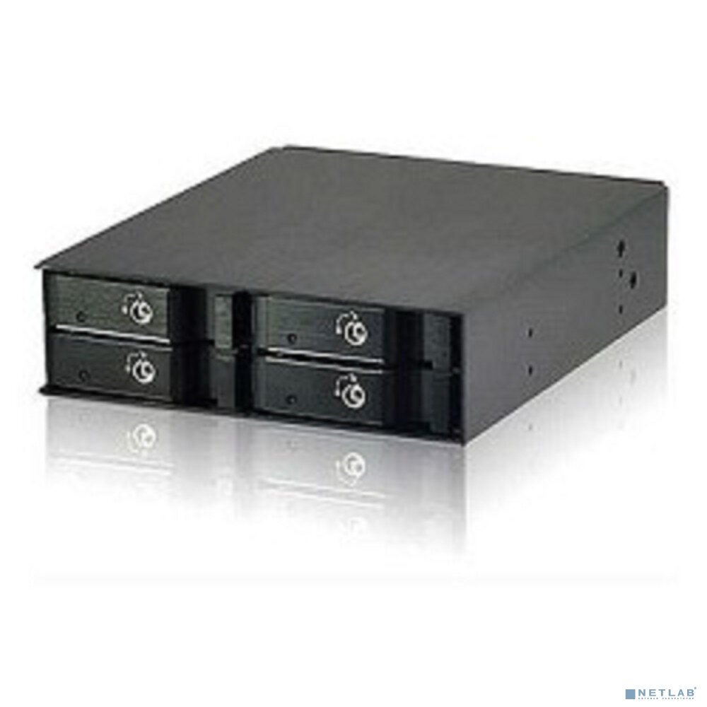 Procase Опция к серверу Procase L2-104-SATA3-BK Hot-swap корзина 4 SATA3/SAS, черный, с замком, hotswap mobie rack module for 2,5" HDD(1x5,25) 2xFAN 40x15mm