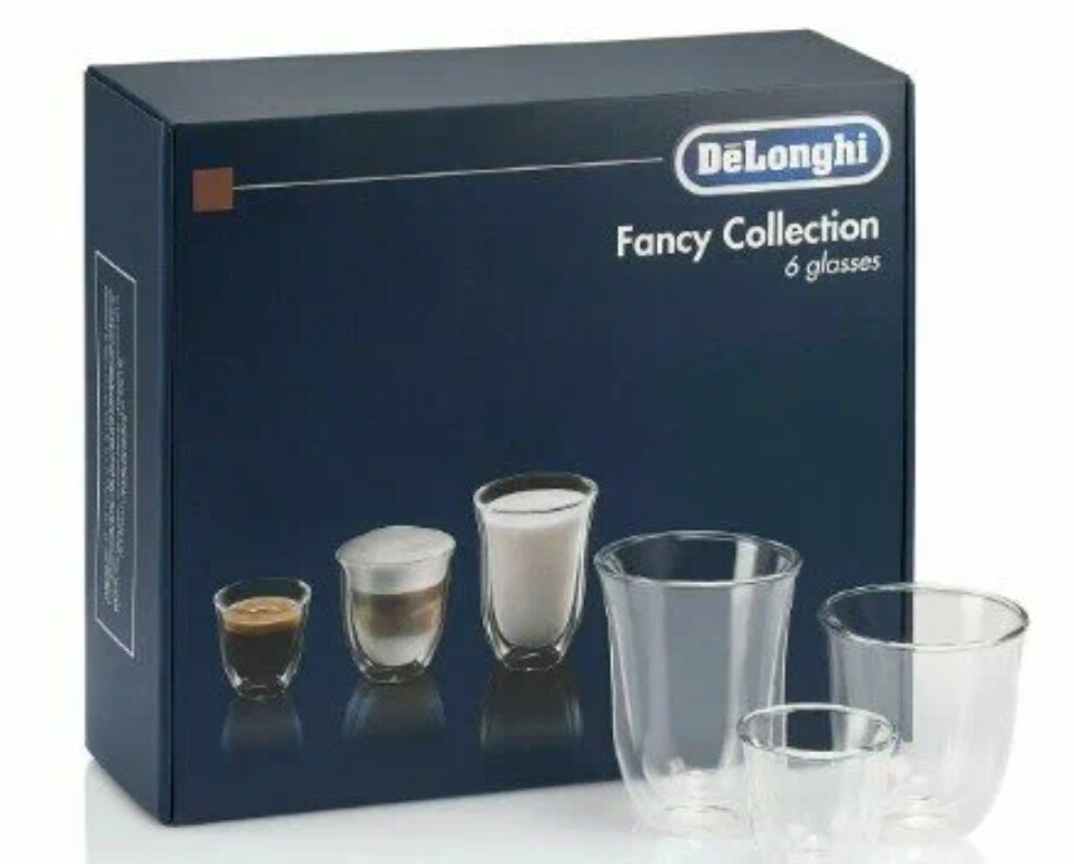 Набор чашек DeLonghi DLSC302 для кофе и чая, 6 шт