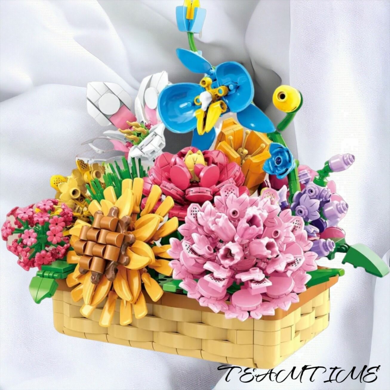 Конструктор набор Flowers Неувядающие цветы 1113 деталей