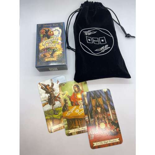 Повседневное Таро ведьмы Everyday Witch Tarot (78 карт) 12 созвездий таро карта скатерть бархатная ведьма гадания алтарь таро ткань настольная игра астрология карта коврик настенный