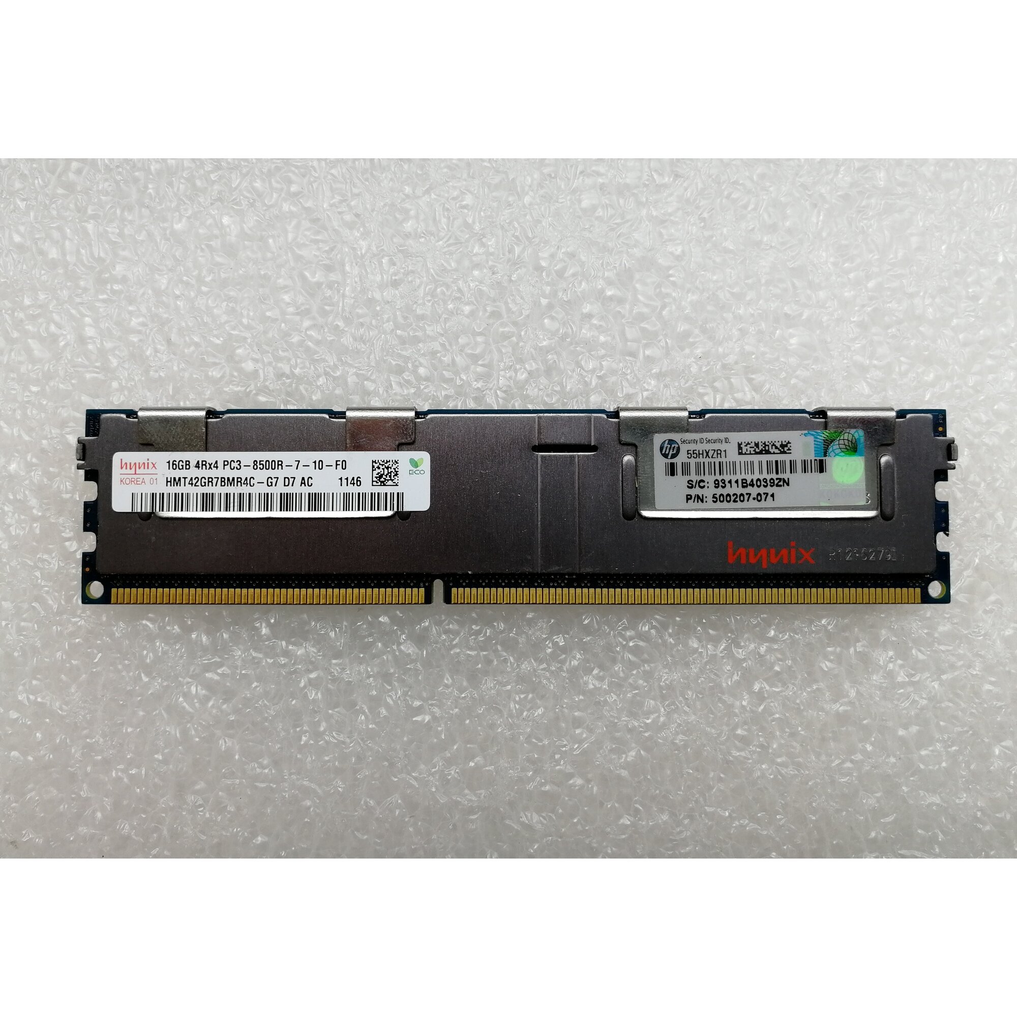 Оперативная память HP 500666-B21 16G 1066MHz DDR3 RDIMM серверная 501538-001 500207-071 55HXZR1 Quad Rank x4 PC3-8500 CAS-7