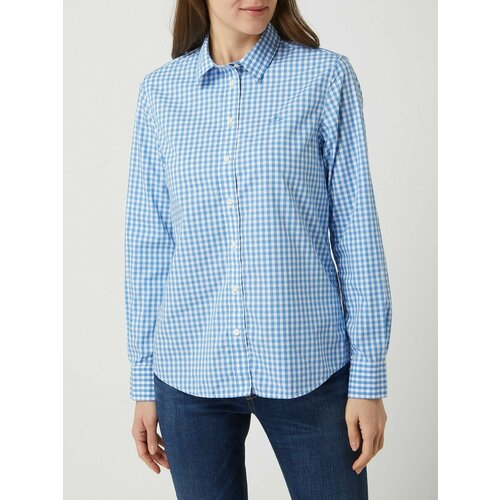 Рубашка GANT, размер 36, белый, синий рубашка gant размер 36 белый