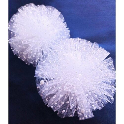 Бант белый в горошек на резинке 2 штуки Выпускной 1 Сентября Праздник 650₽