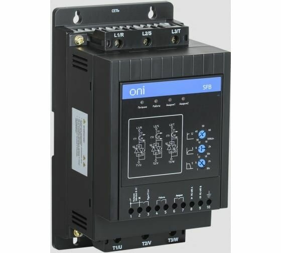 Устройство плавного пуска ONI SFB 3Ф 380В 2,2кВт 4,5A Uупр 110-220В без Modbus