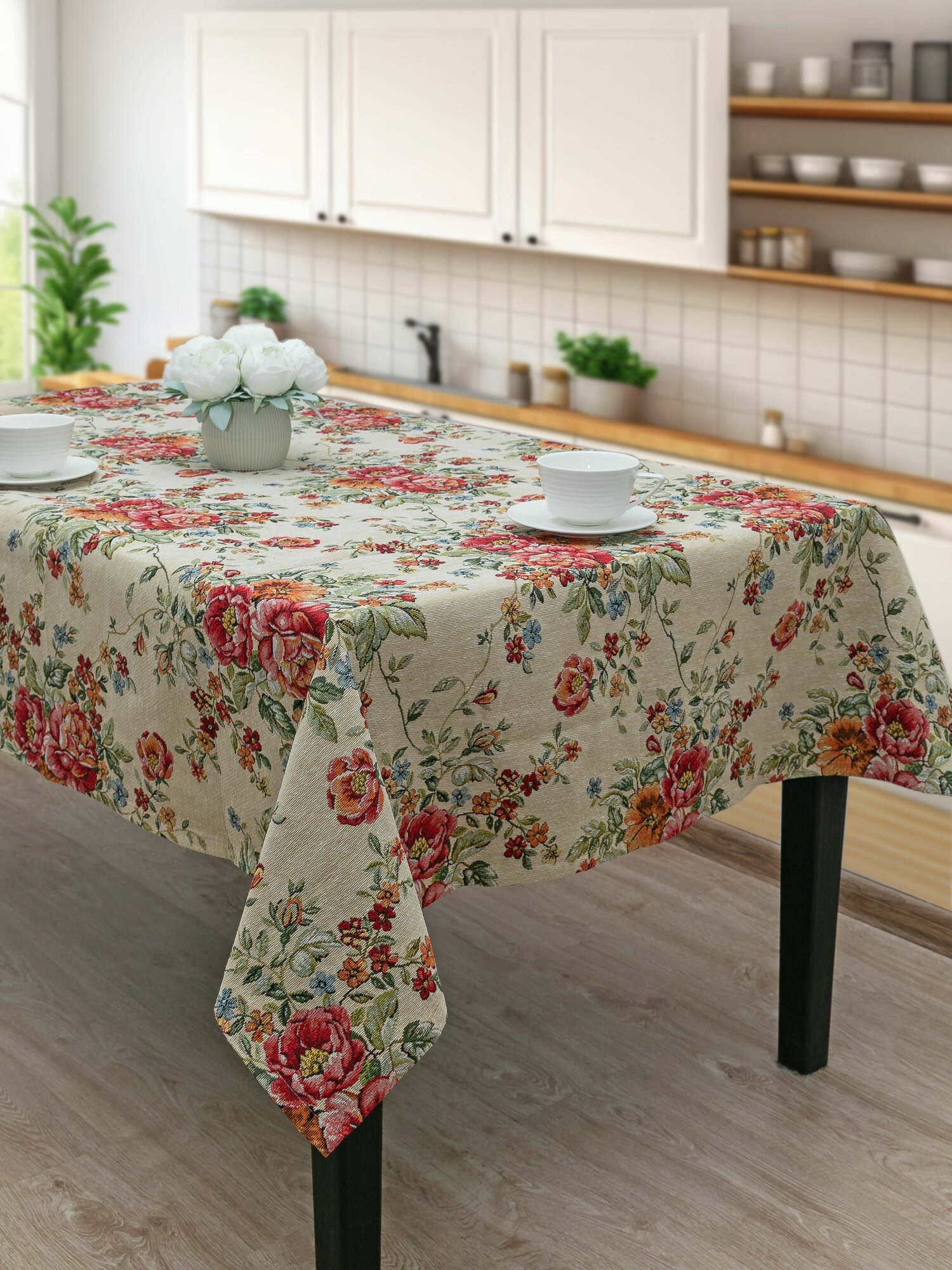 фото Скатерть на стол гобеленовая прямоугольная 140х180 см, Tex Gal