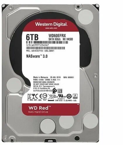 Жесткий диск Western Digital WD Red 6 ТБ WD60EFRX