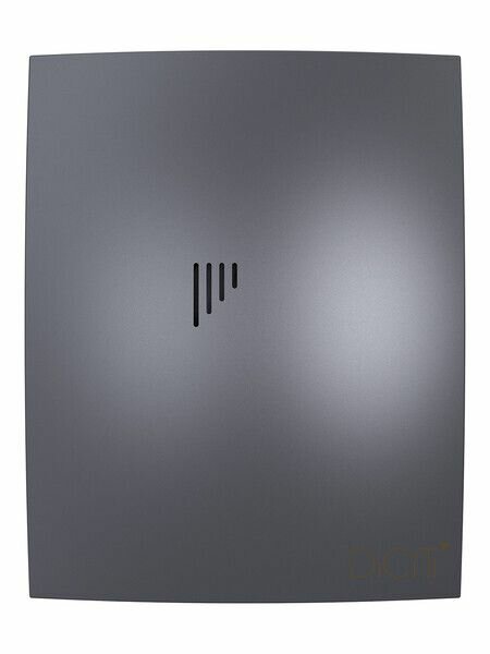 Вентилятор осевой DiCiTi Breeze 4C dark gray metal обратный клапан 220х175 мм d100 мм темно-серый