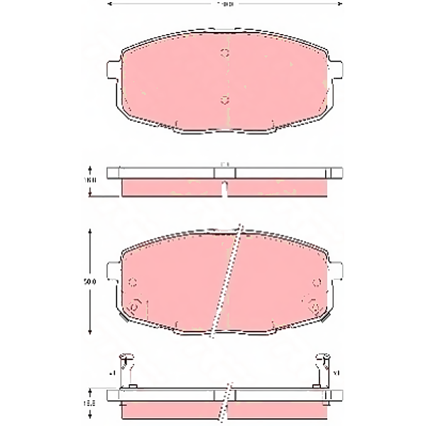 TRW GDB3342 (0252396617W / 05P1375 / 0986424811) колодки дисковые п.\ Carens (Каренс) 1.6-1.9crdi 02