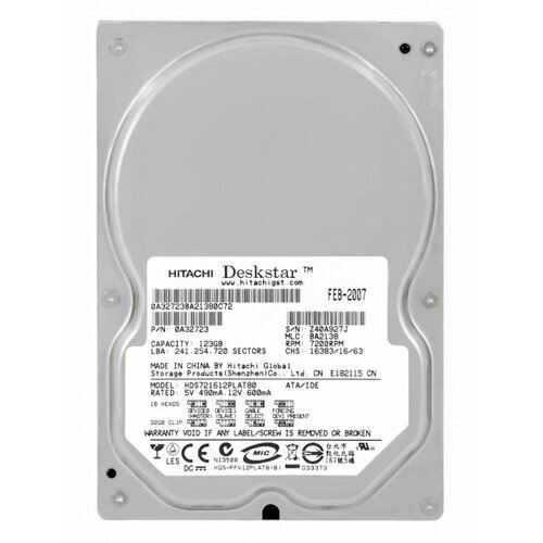 Жесткий диск Hitachi 0A32723 123Gb 7200 IDE 3.5