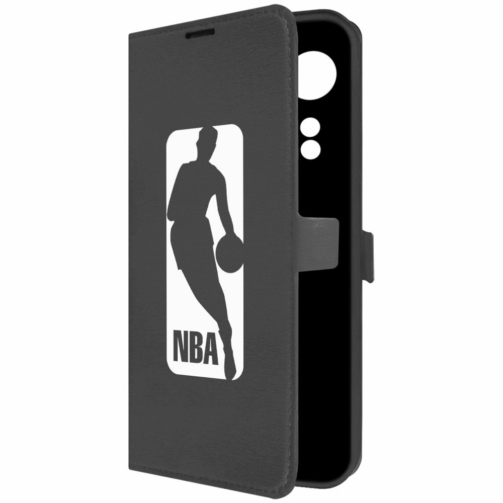 Чехол-книжка Krutoff Eco Book для Oppo A58 4G NBA (НБА) (черный)