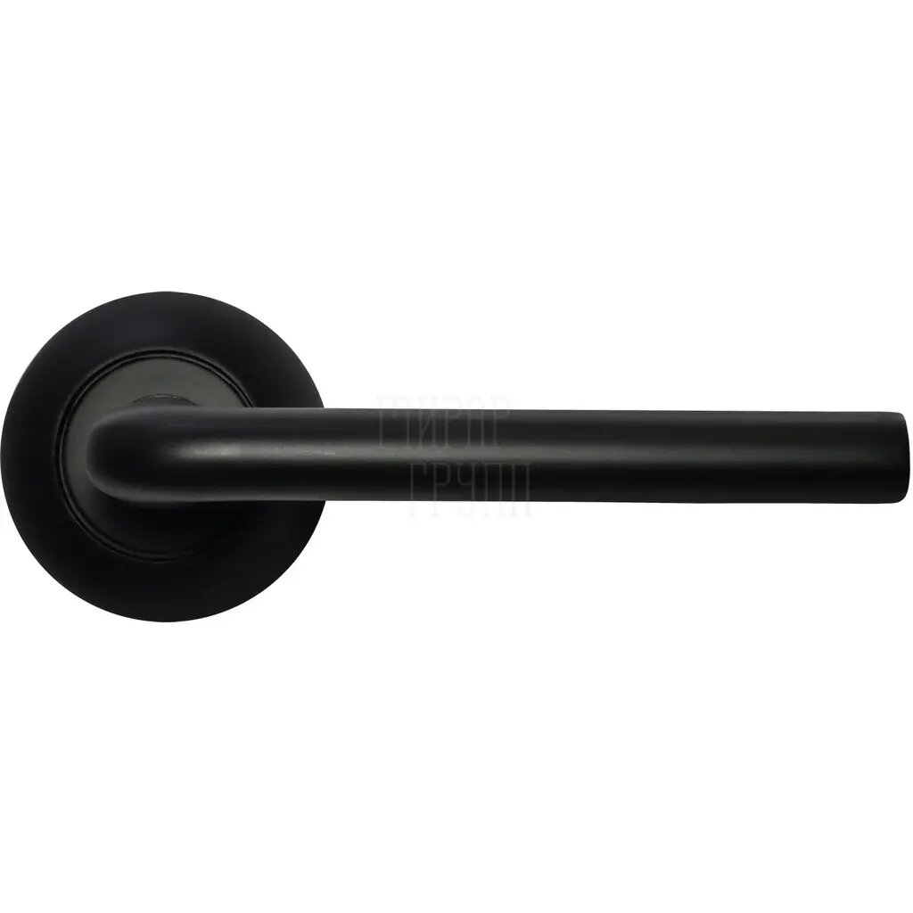 Дверная ручка на круглой розетке MORELLI MH-03 "колонна" черный
