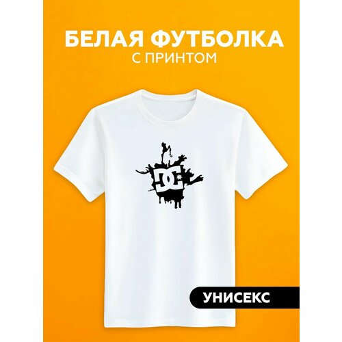 Футболка dc shoes, размер S, белый футболка dc shoes размер s birch