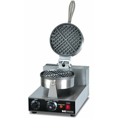 Вафельница HURAKAN HKN-GES1M электрическая для венских и бельгийских вафель 1 кВт нержавеющая сталь таймер термостат 4 вафли-сектора 8875₽