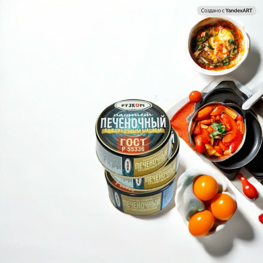 фото Паштет печеночный со сливочным маслом "рузком" ГОСТ 117 гр. 6 шт.
