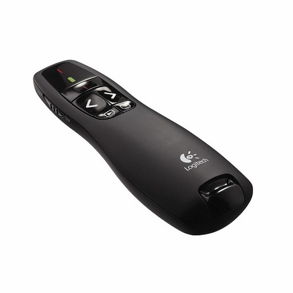 Презентер Logitech R400 (черный 2.4 GHz 2 батареи типа AAA футляр для переноски) (арт. 910-004252 M/N: R-R0008 / C-U0014)