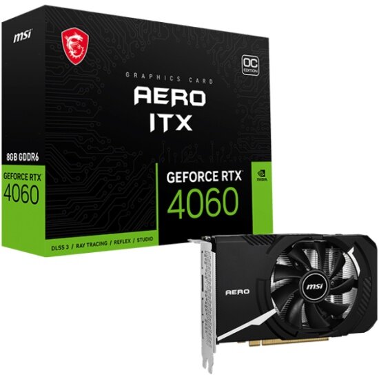 Видеокарта Msi GeForce RTX 4060 AERO ITX OC 8G