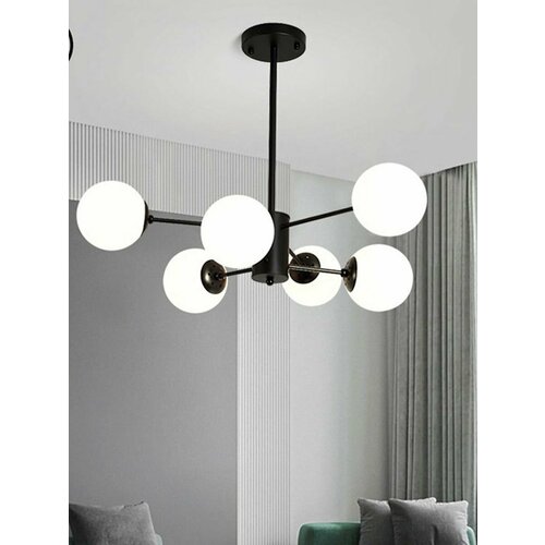 Люстра потолочная светодиодная Balls Black 6 светильник потолочный черный 5290₽