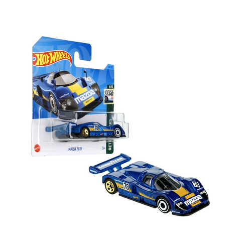 Hot Wheels Машинка базовой коллекции MAZDA 7878 синяя 5785/HKH01 hot wheels машинка базовой коллекции ford mustang mach e 1400 синяя 5785 hkk02