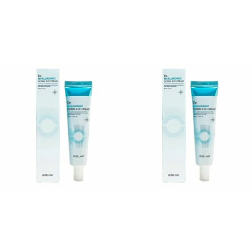 Крем для кожи вокруг глаз Lebelage с гиалуроновой кислотой Dr.Hyaluronic Derma Eye Cream, 40 мл, 2 шт крем для глаз lebelage крем для глаз век от темных кругов антивозрастной eye cream white tone up