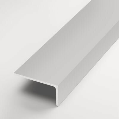 Изображение товара Уголок разнополочный алюминиевый 40х20 мм, длина 2,7 м, профиль угловой внешний Лука УП 14-27, анод серебро 01л