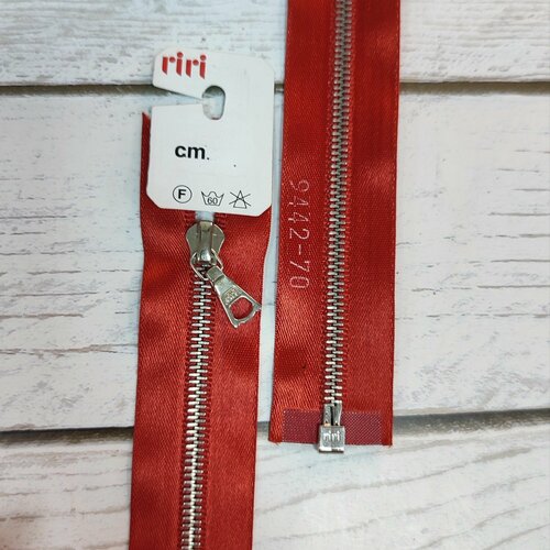Молни RIRI Т4 никель сатин -70см ME4 TB NI Flach SA12 944270см -1шт 2210₽