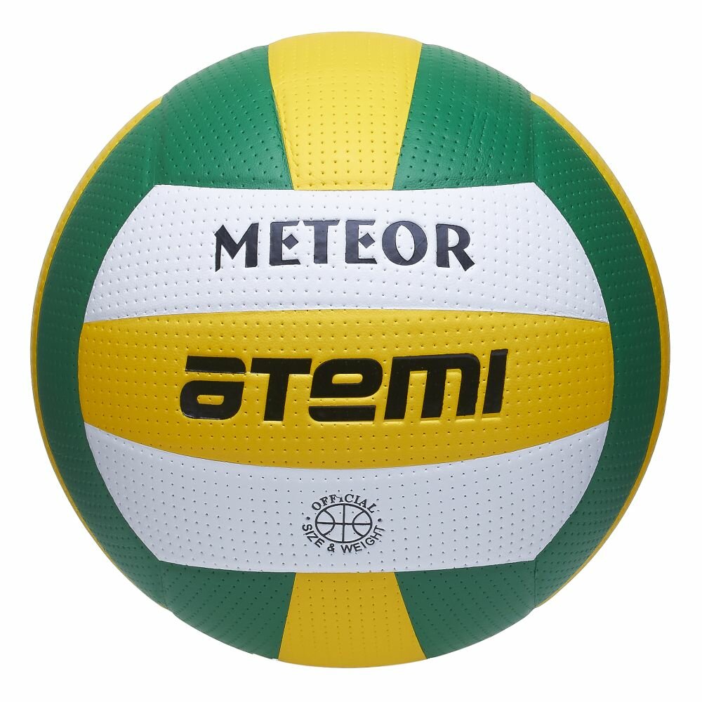 Мяч для волейбола ATEMI Meteor, Green/Yellow, 5
