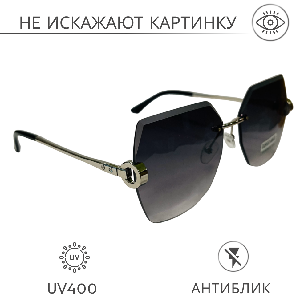 фото Солнцезащитные очки Kyle с градиентными серыми линзами и металлическими душками