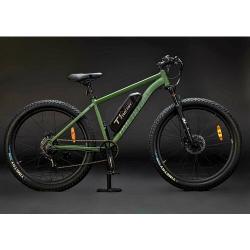 Электровелосипед полуфэтбайк Time Try 277S Алюминиевая рама 19 36V12AH Спортивный Взрослый зеленый матовый 59900₽