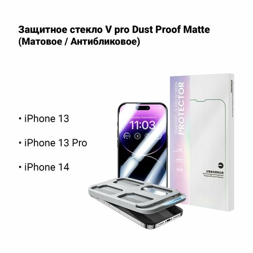 Матовое защитное стекло для iPhone 14, 13 и 13 Pro от Benks V PRO