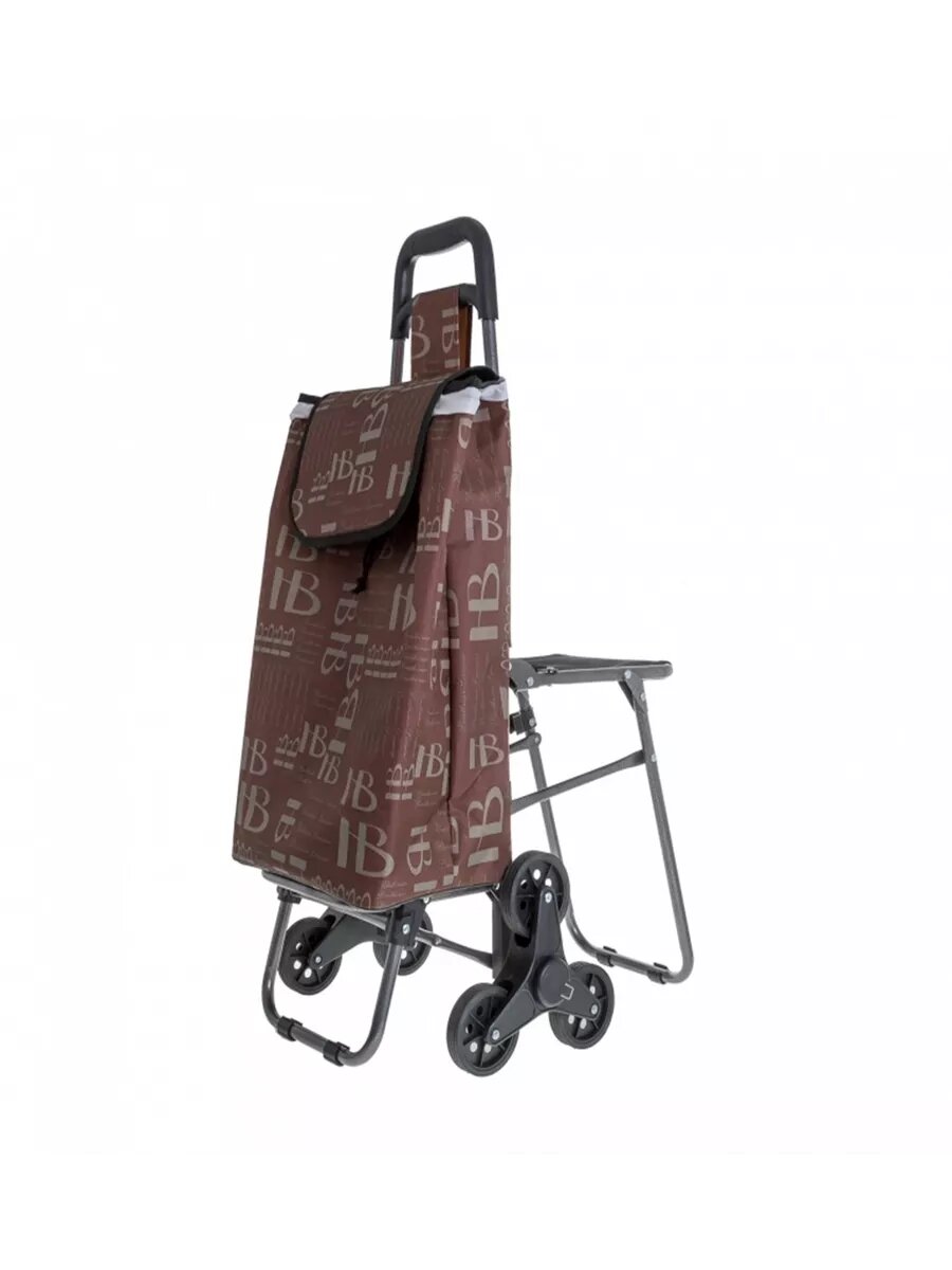 фото Тележка со стулом хозяйственная 6 колес