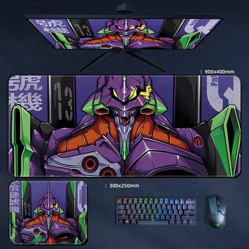 Компьютерный игровой коврик для мыши большой/прошитый/шелкография SONARAN-G 900x400x4mm арт. G4.6 фиолетовый