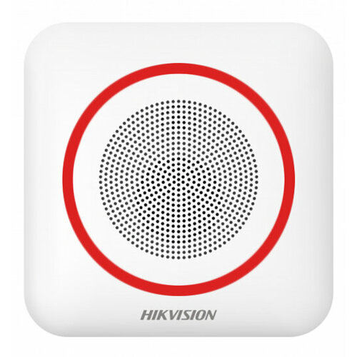 Оповещатель звуковой Hikvision DS-PS1-II-WE/(Red)(RU) hikvision ds pma bell сирена проводая внутренняя