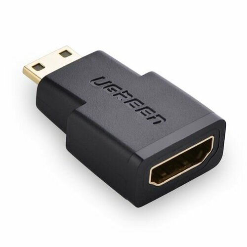 Адаптер UGREEN (20101) Mini HDMI Male to HDMI Female Adapter. Цвет: черный.