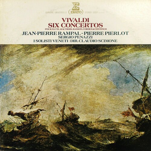 Виниловая пластинка VIVALDI - Six Concertos. Pour Flute, Hautbois, Basson, Cordes&Continuo. JEAN-PIERRE Rampal - Pierre Pierlot. Sergio Penazzi. I Solisti Veneti/Dir. Claudio Scimone, LP