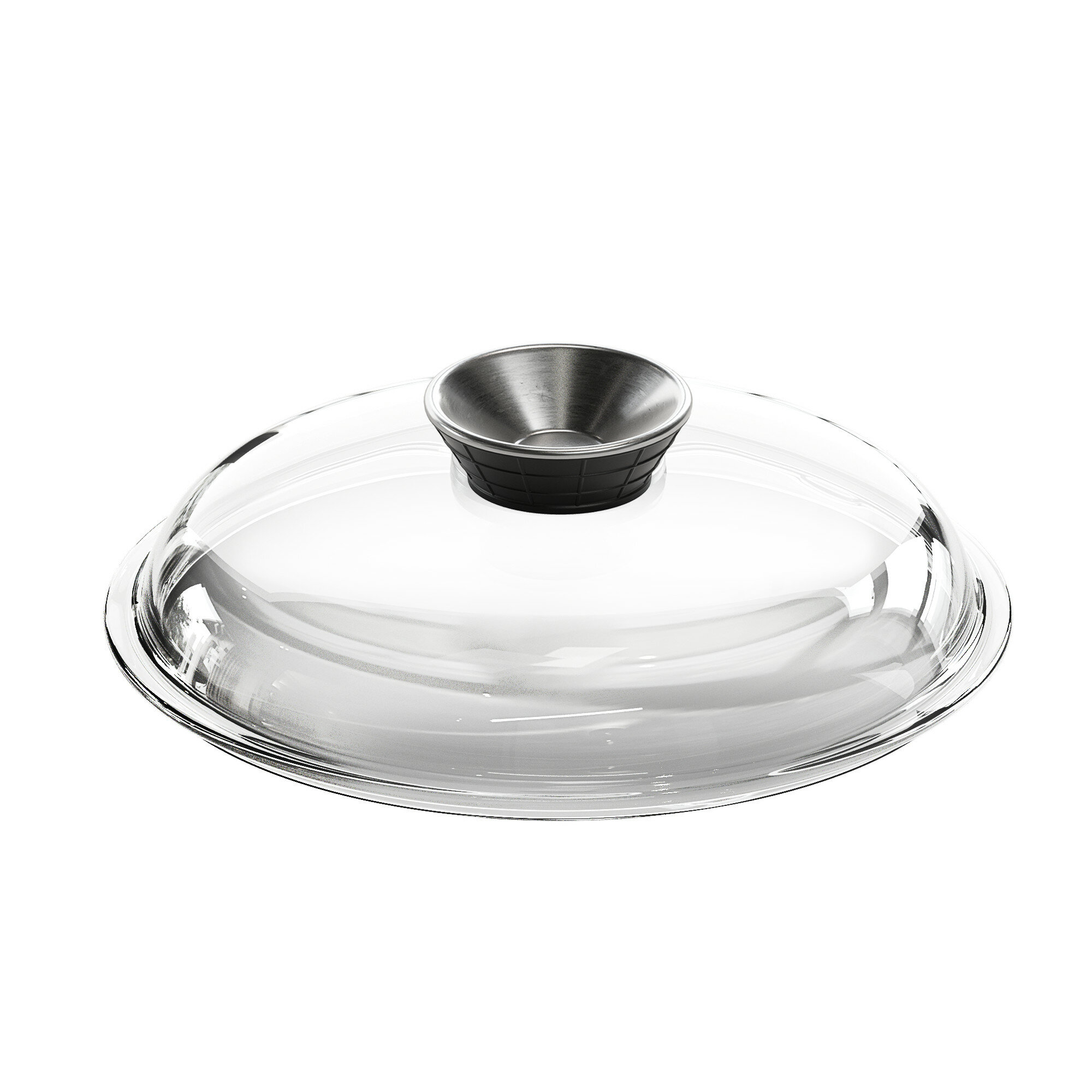 Крышка стеклянная диам. 26 см, с арома-ручкой-дозатором AMT026A Glass Aroma Lids