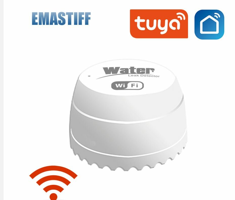 Датчик утечки воды Wi-Fi (Smart Life  tuya)  батарейка CR123A (1шт) (в комплект не входит)