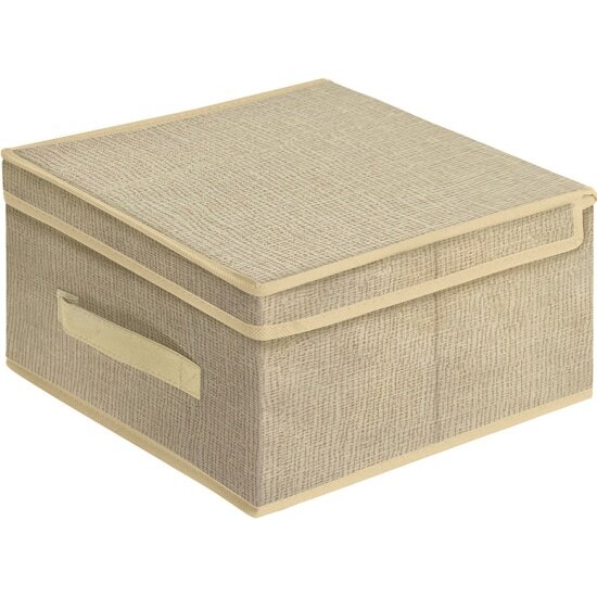 Коробка Leonord для хранения с ручкой текстиль, 30х30х16 см