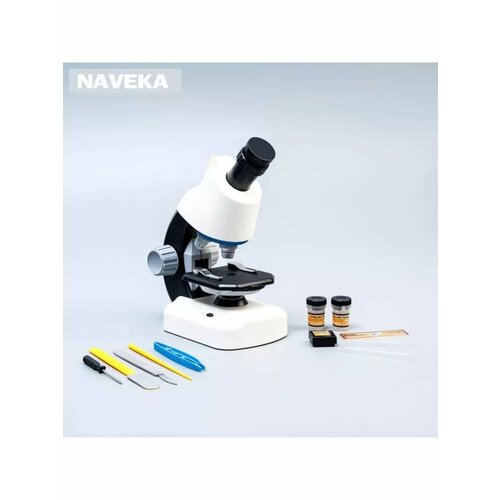 Микроскоп Юный биолог кратность до х1200 белый подсветк 3161₽