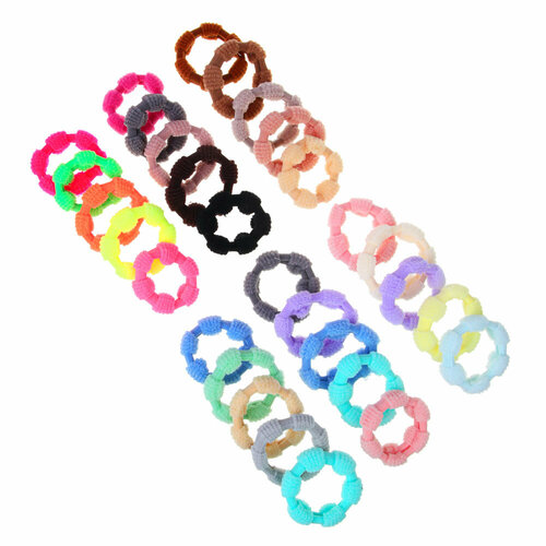 ЮНИLOOK Резинки для волос 2шт d55см полиэстер пластик 3 дизайна 2 цвета ACS-64 2 штуки 390₽