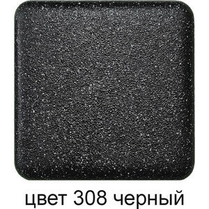 Кухонная мойка GreenStone GRS-08-308 черная, с сифоном