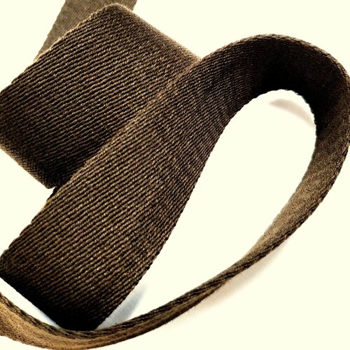 Стропа-лента ременная 32 мм хлопок искусственный толщ 16 мм 5 метров коричневая 560₽