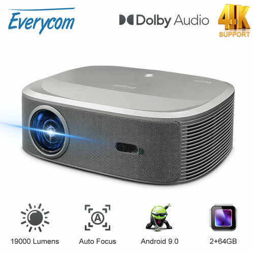 Everycom HQ10w Полностью HD проектор Duby Audio 4K Видео 1080P 19000 люмен